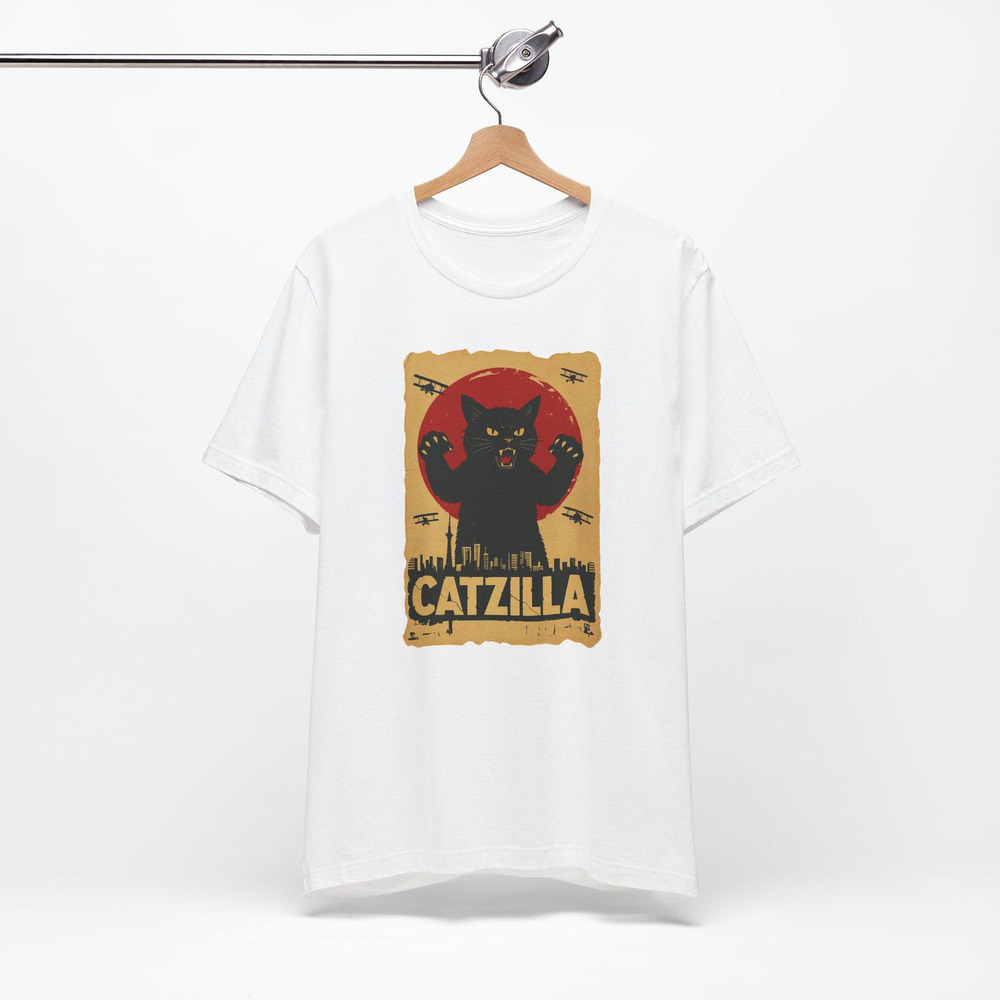 Catzilla Monster Illustration T Shirt